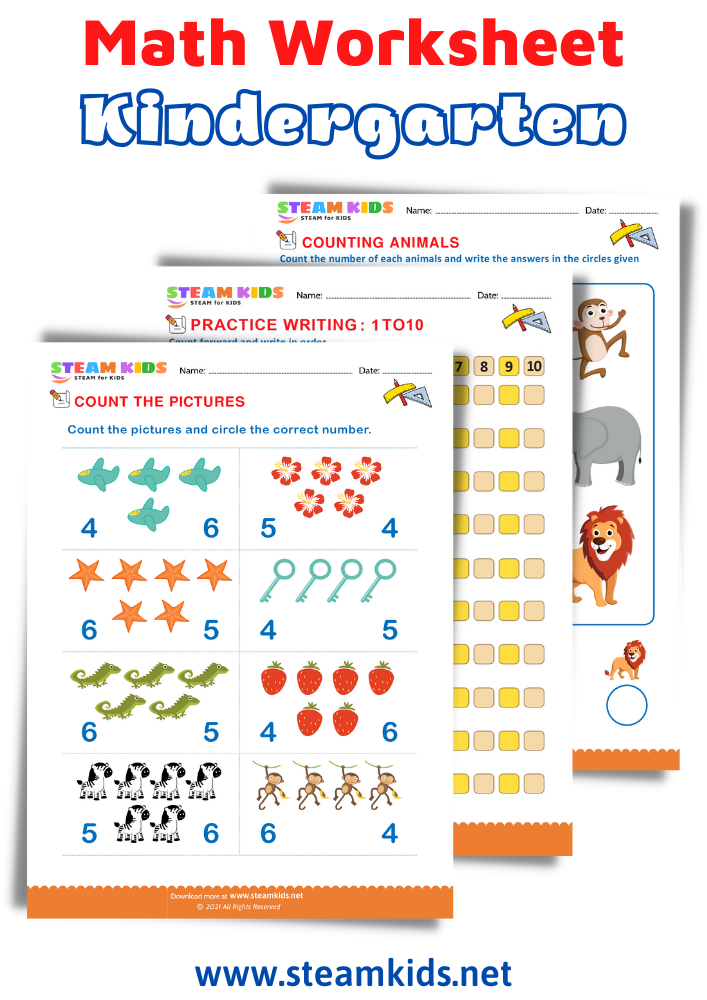 Math Worksheets for Kindergarten