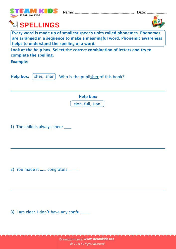 Free English Worksheet - Untaught words - Worksheet 1