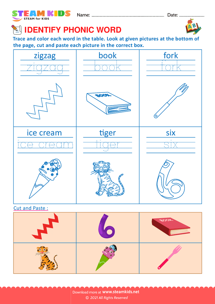 Free English Worksheet - Identify phonic word - Worksheet 8