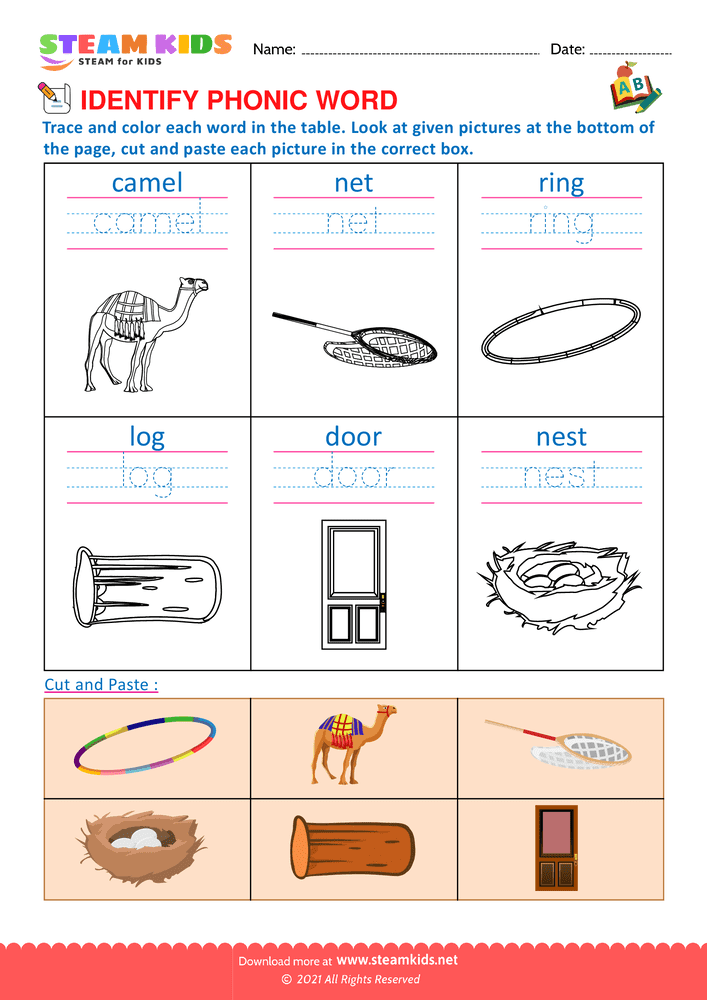 Free English Worksheet - Identify phonic word - Worksheet 11