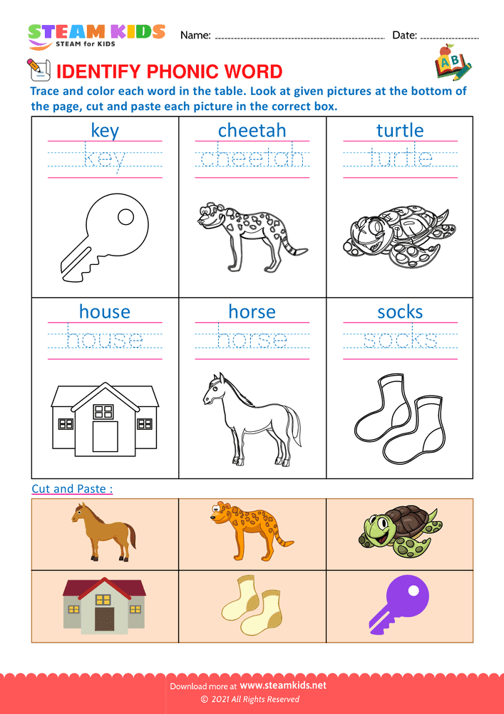 Free English Worksheet - Identify phonic word - Worksheet 12