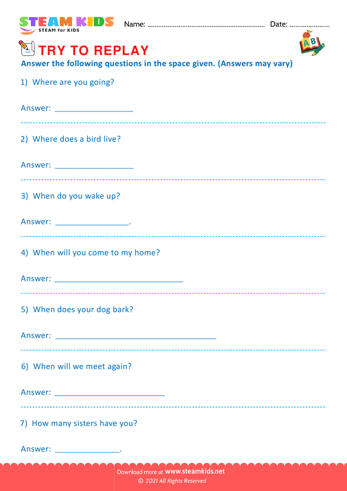 Free English Worksheet - Making Sentence - Worksheet 5