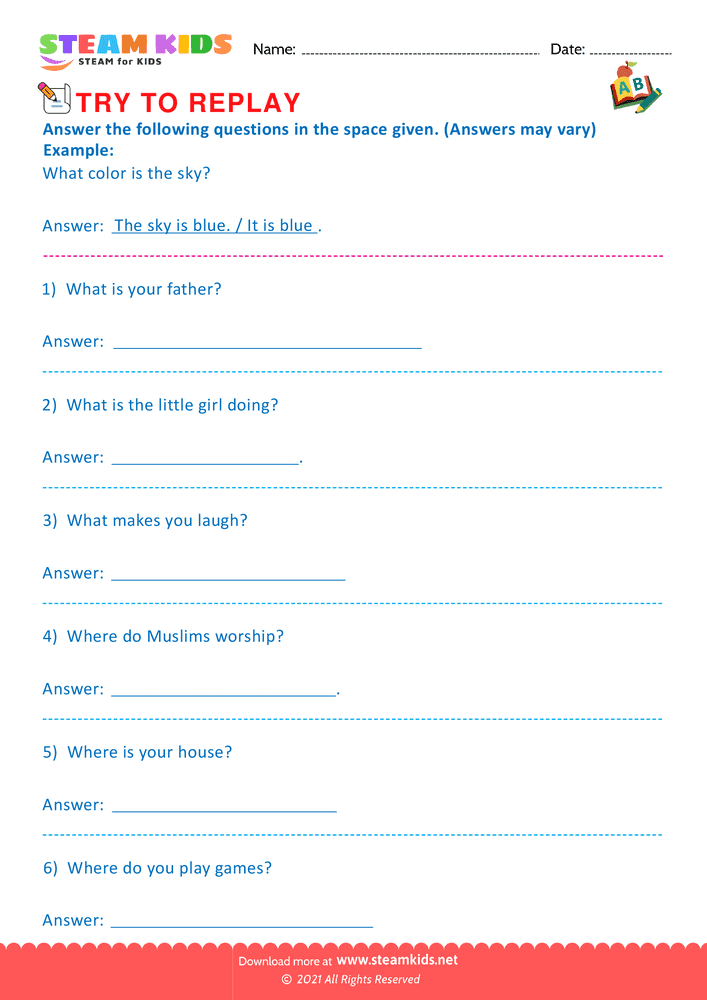 Free English Worksheet - Making Sentence - Worksheet 7