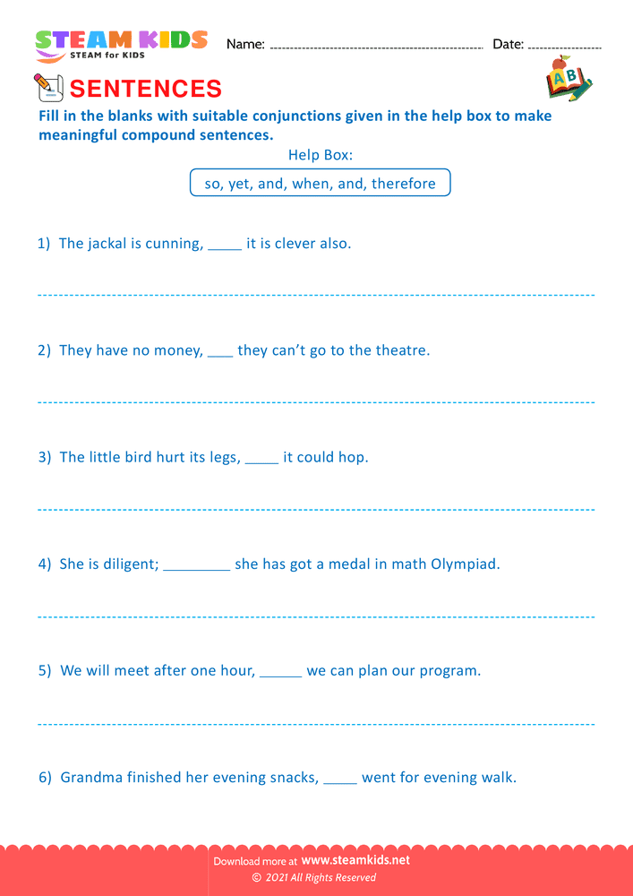 Free English Worksheet - Simple and compound sentence - Worksheet 17 ...