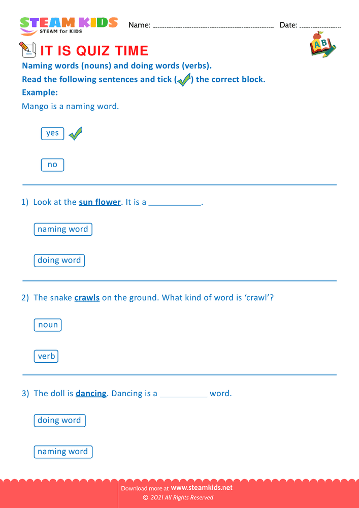 Free English Worksheet - Quiz - Worksheet 14