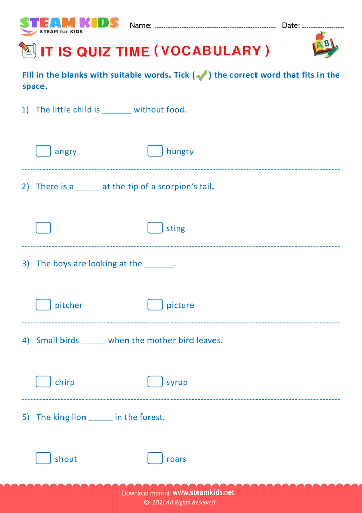 Free English Worksheet - Quiz - Worksheet 32