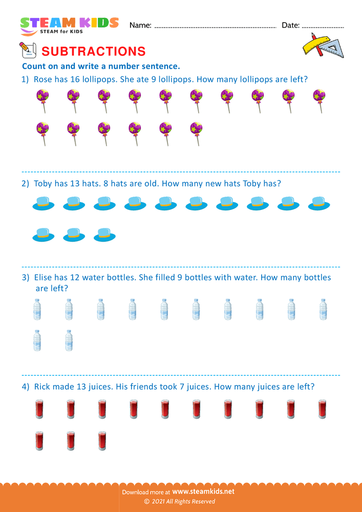 Free Math Worksheet - Cross of the figure - Worksheet 2