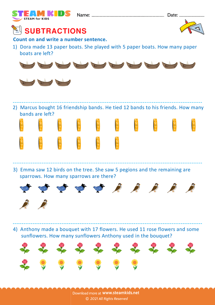 Free Math Worksheet - Cross of the figure - Worksheet 5