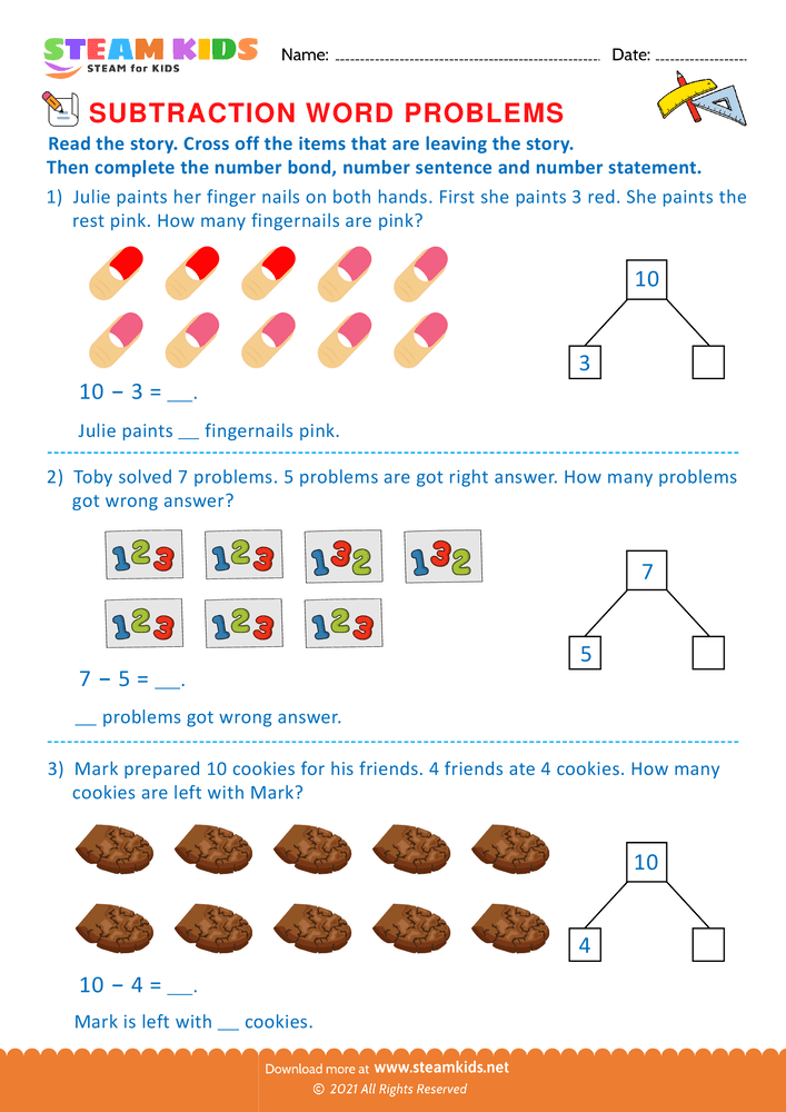 Free Math Worksheet - Cross of the figure - Worksheet 9