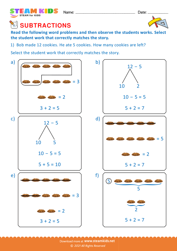 Free Math Worksheet - Fundamebtal operations - Worksheet 17