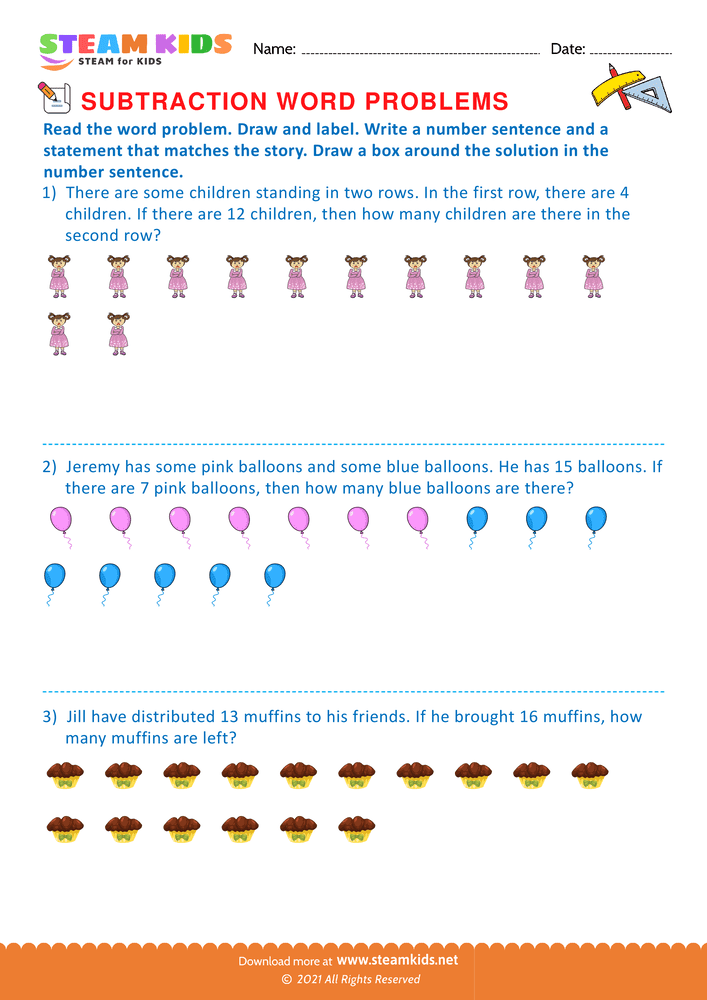 Free Math Worksheet - Draw and label - Worksheet 3
