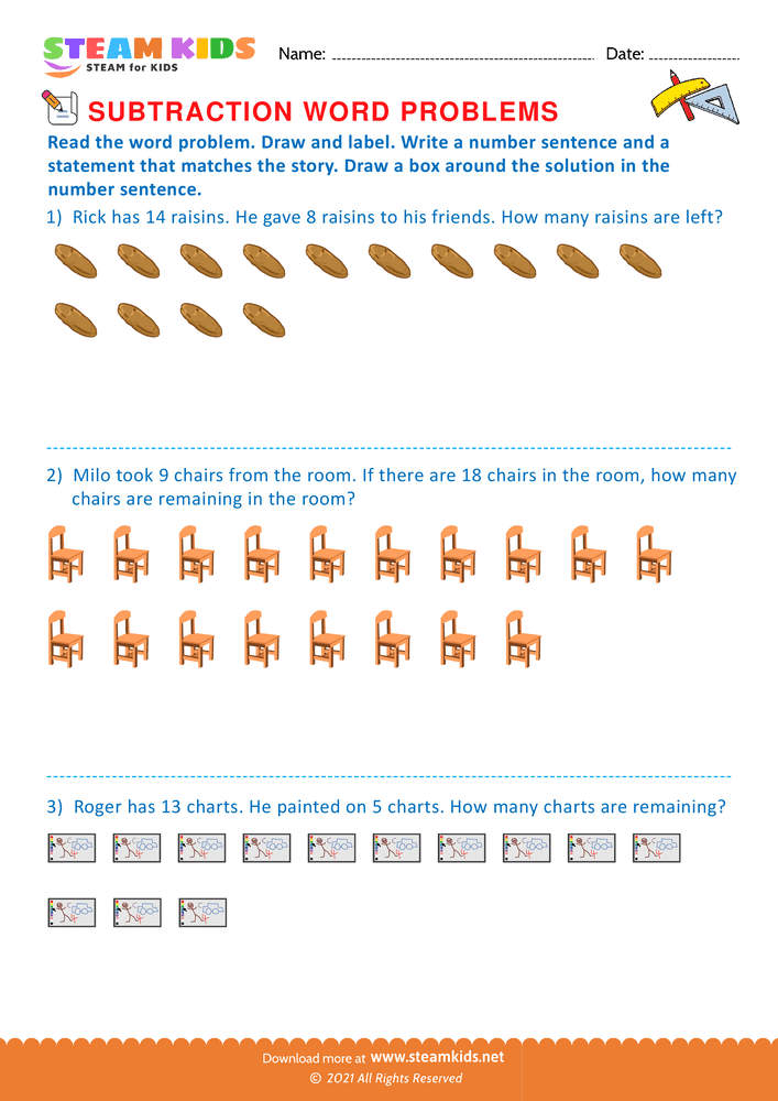 Free Math Worksheet - Draw and label - Worksheet 6